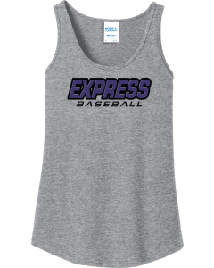 Ladies Core Cotton Tank Top with Express Baseball Logo