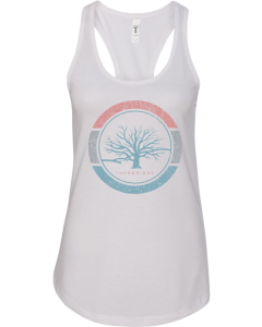 Women's Ideal Racerback Tank with Vintage Logo - Full Front