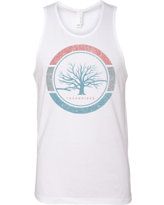 Unisex Cotton Muscle Tank with Vintage Logo - Full Front