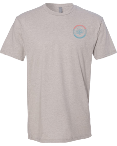 Unisex CVC T-Shirt with Vintage Logo - Left Chest
