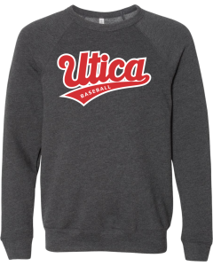 Unisex Sponge Fleece Raglan Crewneck Sweatshirt with 2026 Utica Ball Logo