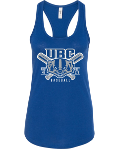 Women's Ideal Racerback Tank with Badger Bats Logo