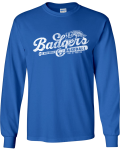 Ultra Cotton® Long Sleeve T-Shirt with Old School Badger Logo