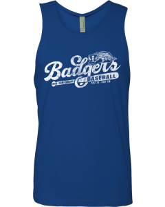 Cotton Muscle Tank with Old School Badger Logo