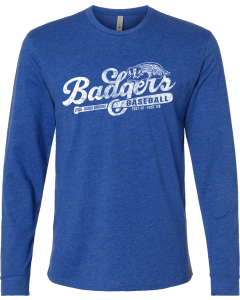 CVC Long Sleeve T-Shirt with Old School Badger Logo