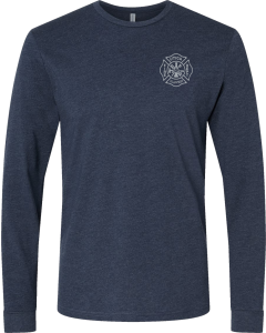 Unisex CVC Long Sleeve T-Shirt with Axes Logo